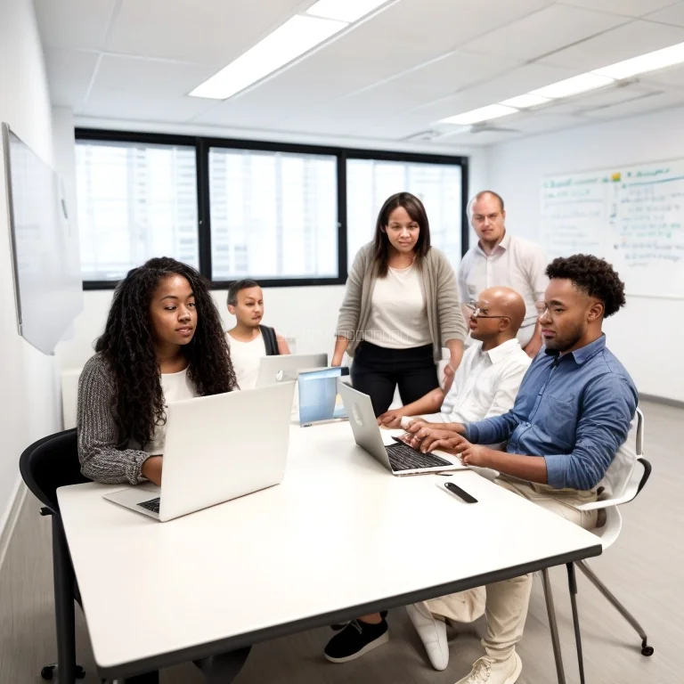 Students engaging in IT literacy workshop